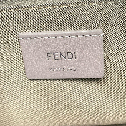 Fendi Handbag Visible Gray Beige Leather — view 9