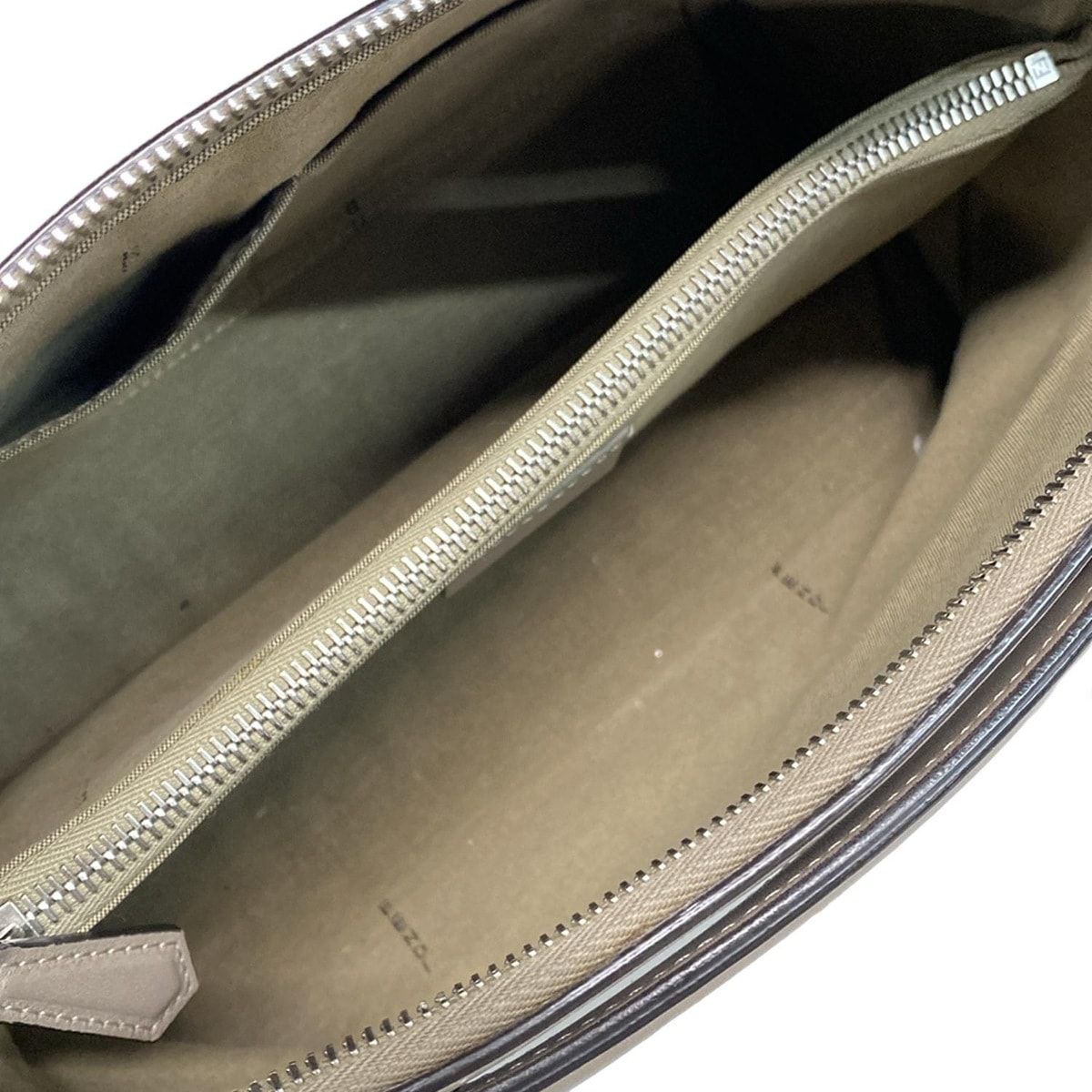 Fendi Handbag Visible Gray Beige Leather — view 7