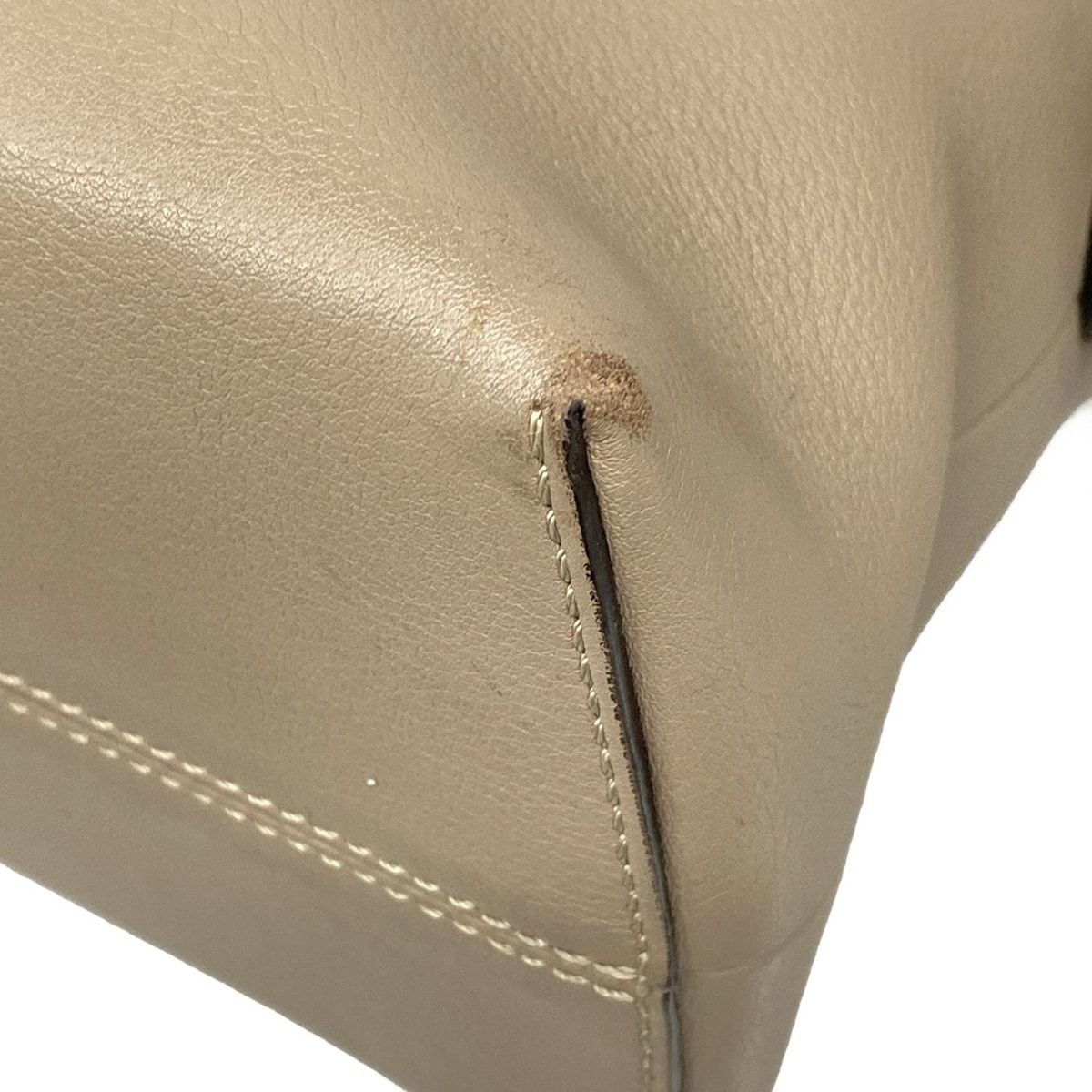 Fendi Handbag Visible Gray Beige Leather — view 6