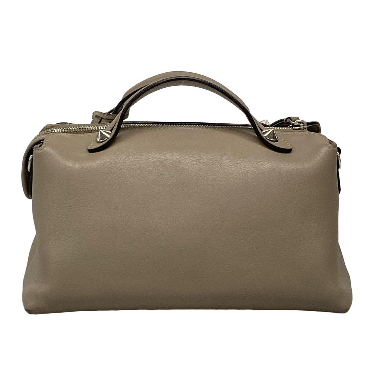 Fendi Handbag Visible Gray Beige Leather — view 3