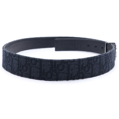 Dior Oblique Leather Belt Black 90 36 Gunmetal — view 3