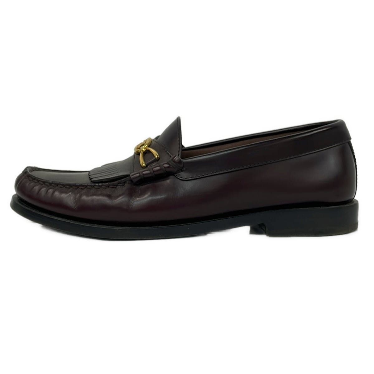 Celine Loafers 36.5 Dark Brown Trio Chain Margarette Leather