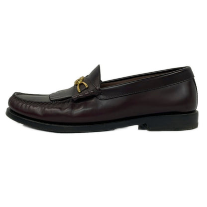 Celine Loafers 36.5 Dark Brown Trio Chain Margarette Leather