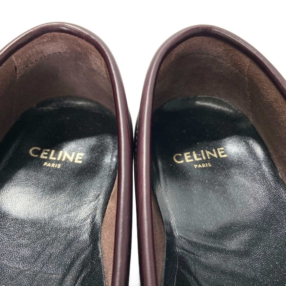 Celine Loafers 36.5 Dark Brown Trio Chain Margarette Leather — view 9