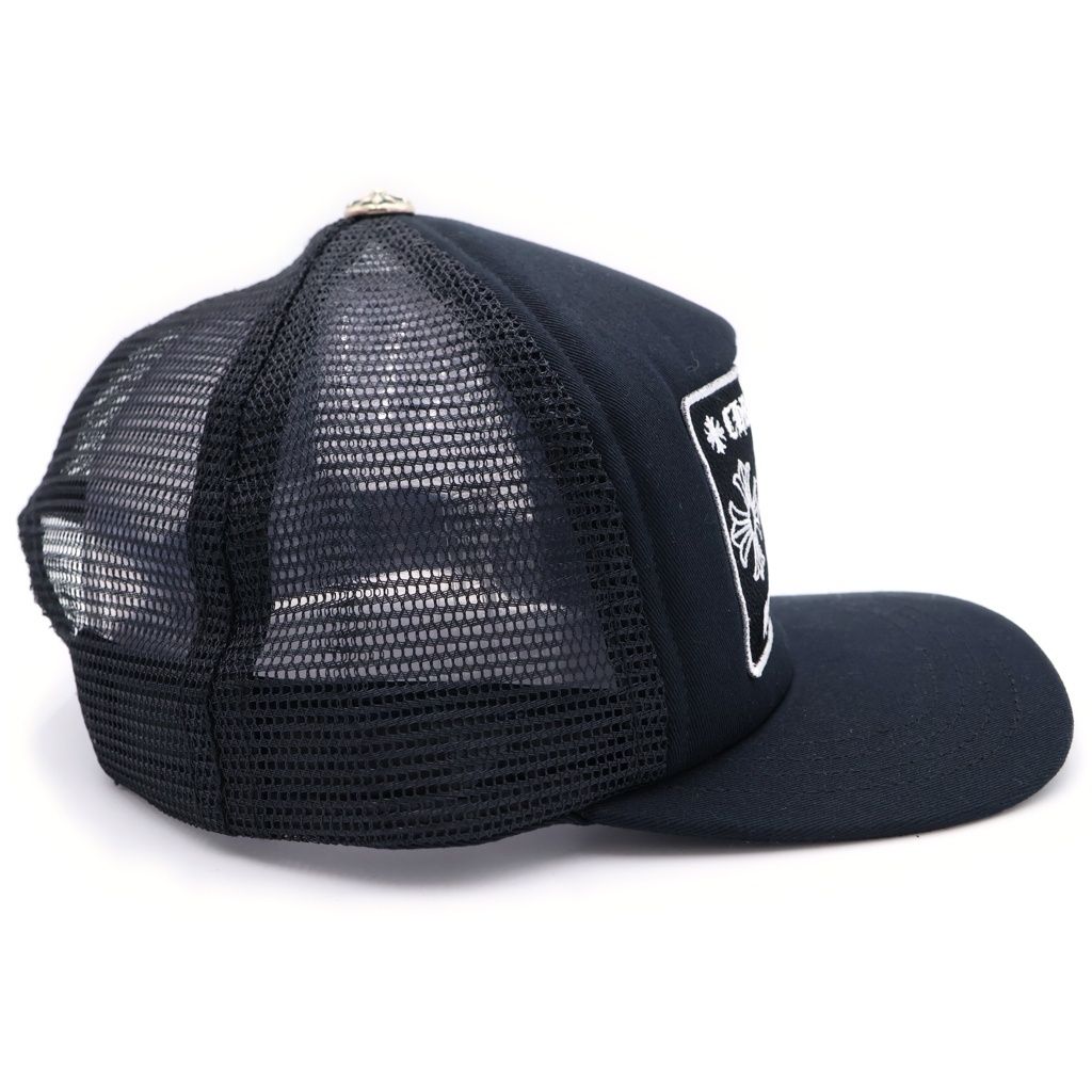 Chrome Hearts Trucker Cap CH Patch Mesh Truck Khaki Cap Hat Black — view 3