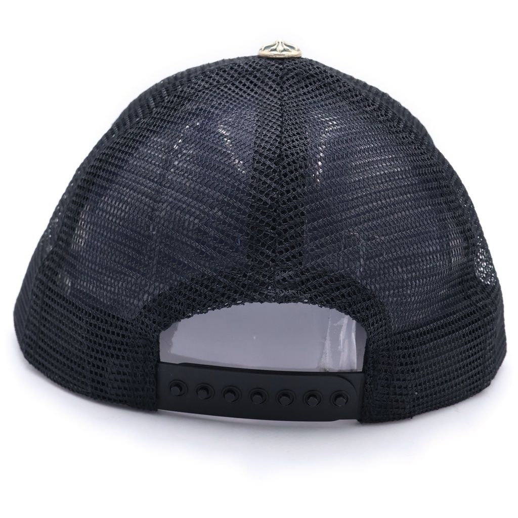 Chrome Hearts Trucker Cap CH Patch Mesh Truck Khaki Cap Hat Black — view 2