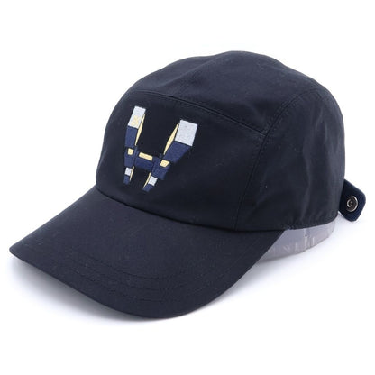Hermes Front Logo Cotton Cap Black