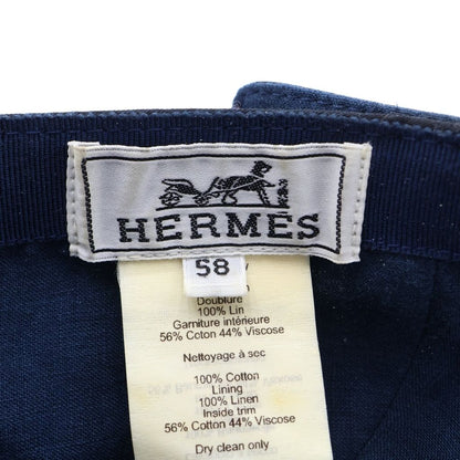 Hermes Front Logo Cotton Cap Black — view 7