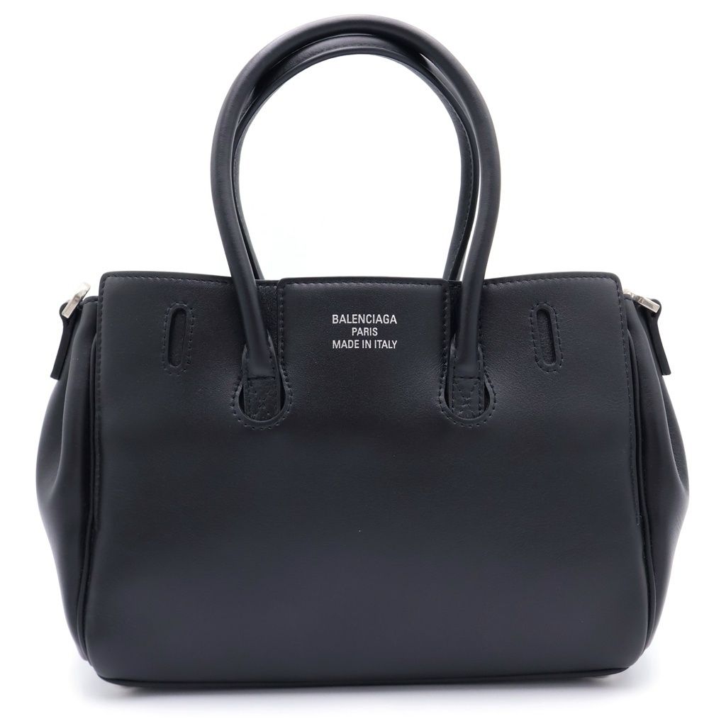 Balenciaga Bel Air Carryall Bag Mini Smooth Leather Black — view 2