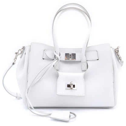 Balenciaga Bel Air Carryall Bag Mini Smooth Leather White