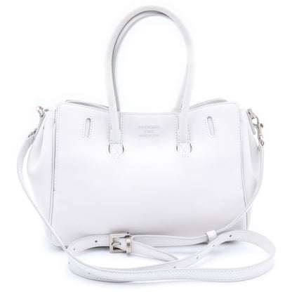 Balenciaga Bel Air Carryall Bag Mini Smooth Leather White — view 2