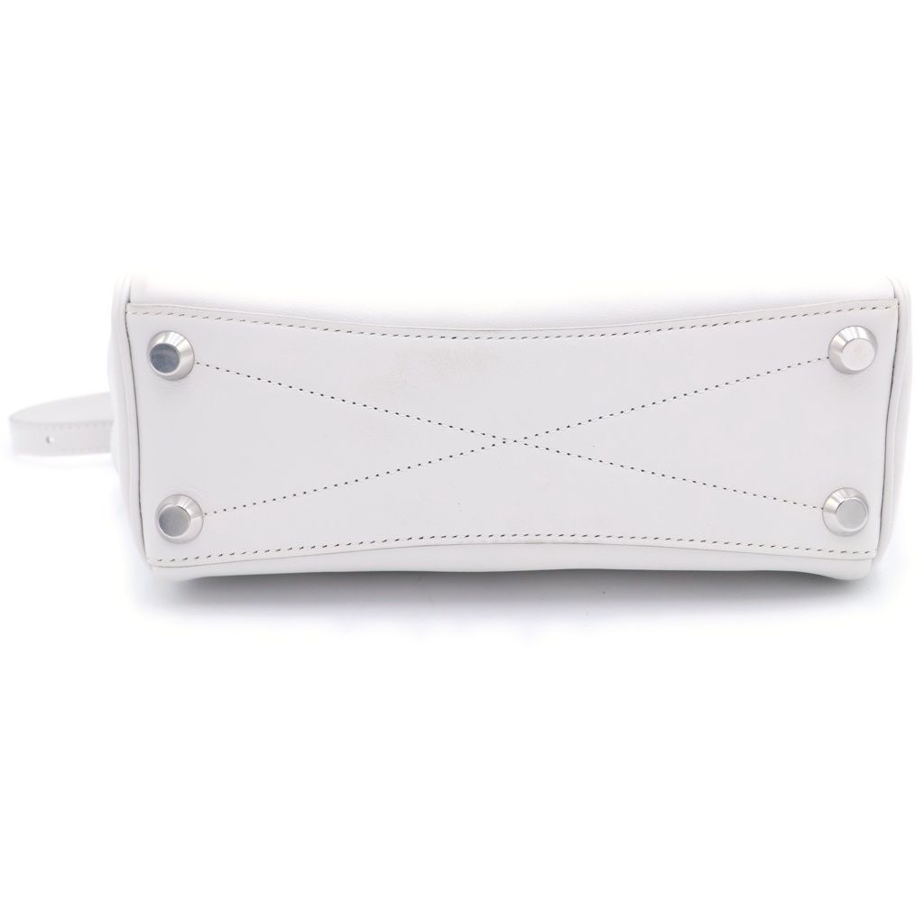 Balenciaga Bel Air Carryall Bag Mini Smooth Leather White — view 4