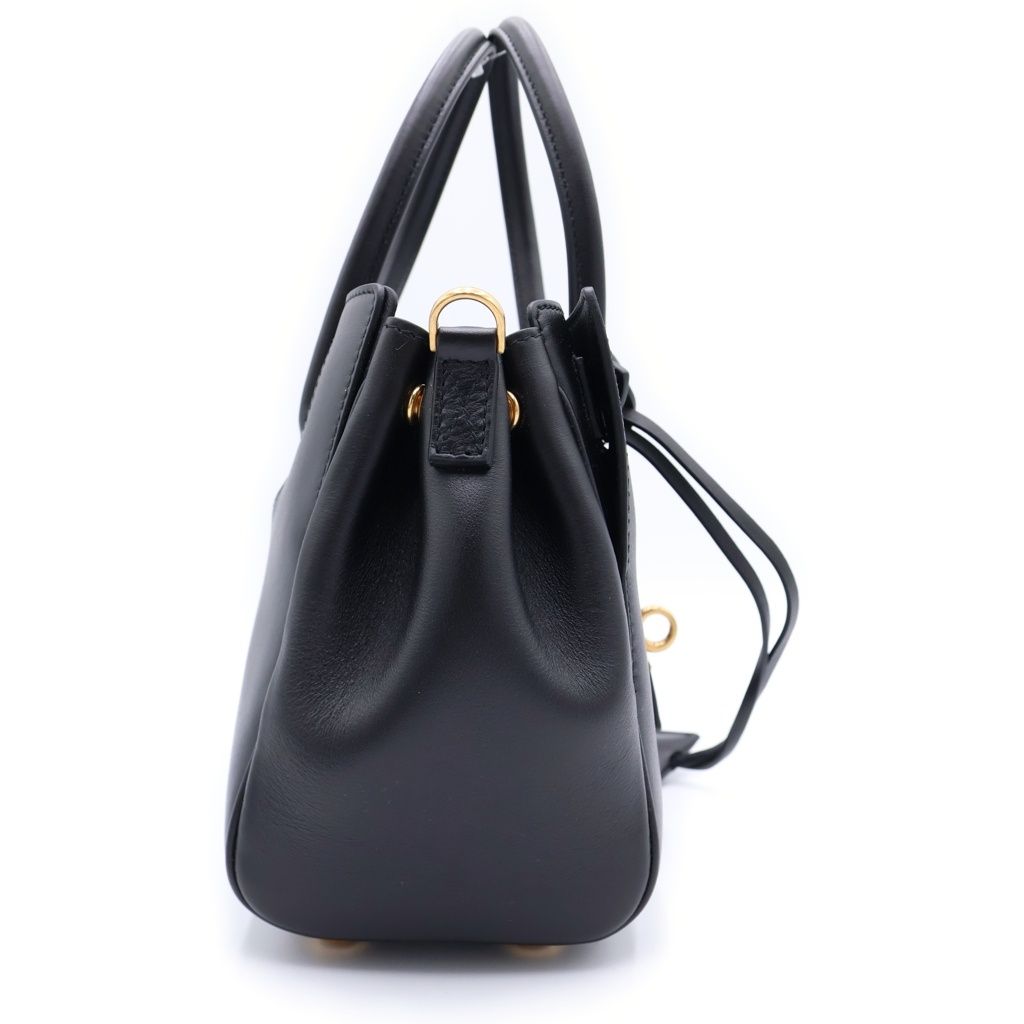 Balenciaga Bel Air Carryall Bag Mini Smooth Leather Black — view 3