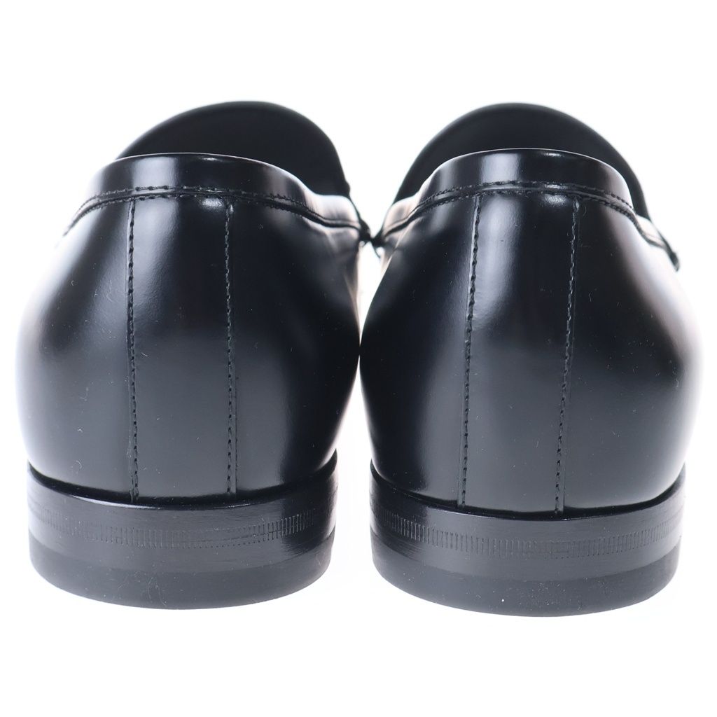Gucci Studded Horsebit Leather Low Cut Shoes Loafers Black — view 3