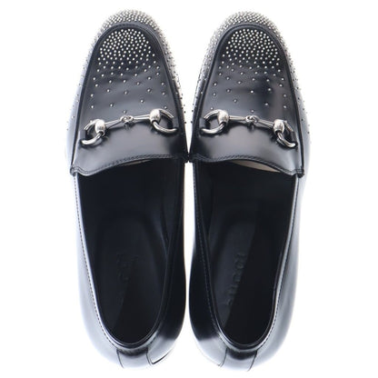 Gucci Studded Horsebit Leather Low Cut Shoes Loafers Black — view 4