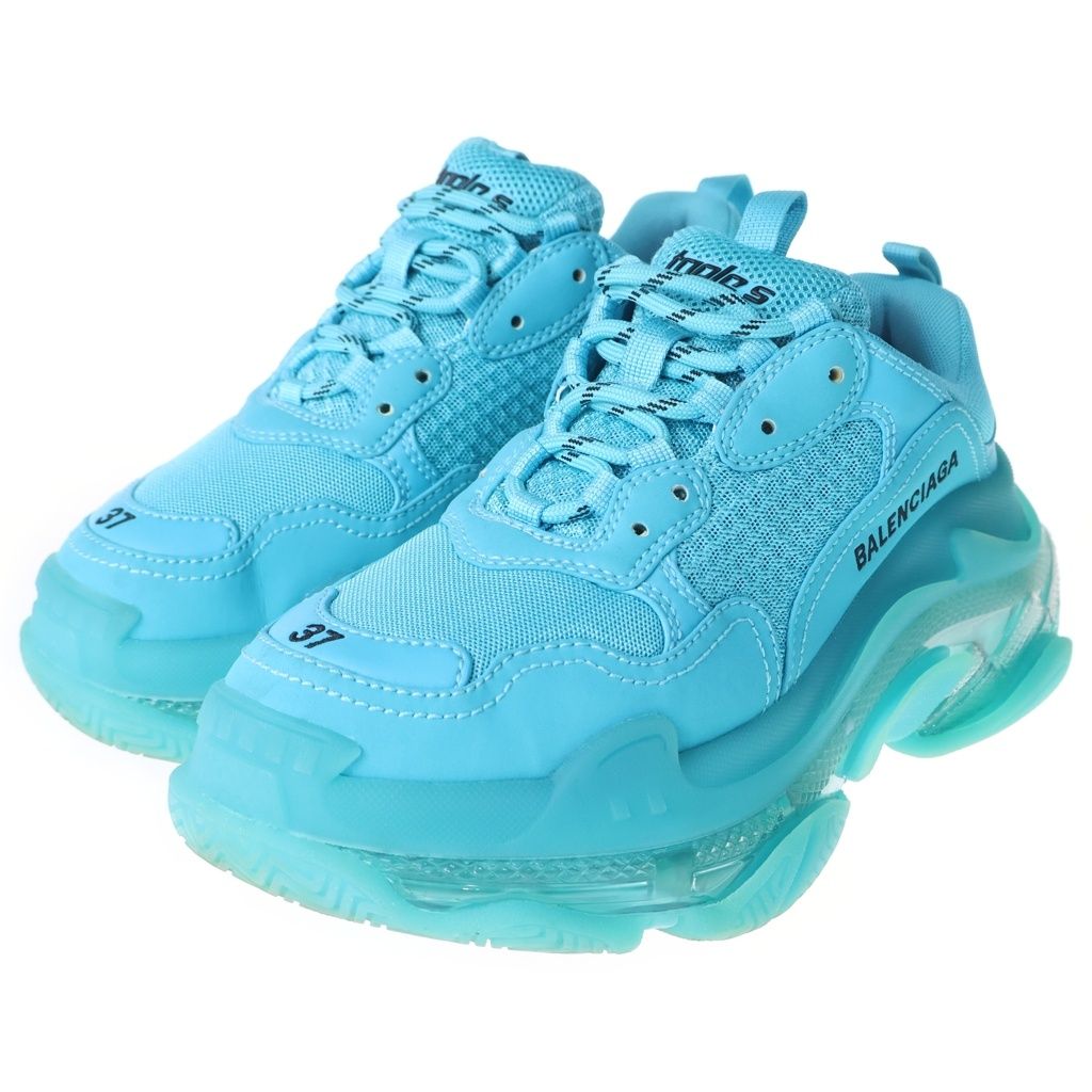 Balenciaga Triple S Calf Low Cut Sneakers Blue Us7 — view 2
