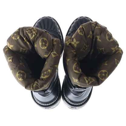 Louis Vuitton LV Bob Line Monogram Leather Lace Up Ankle Short Boots Black — view 4