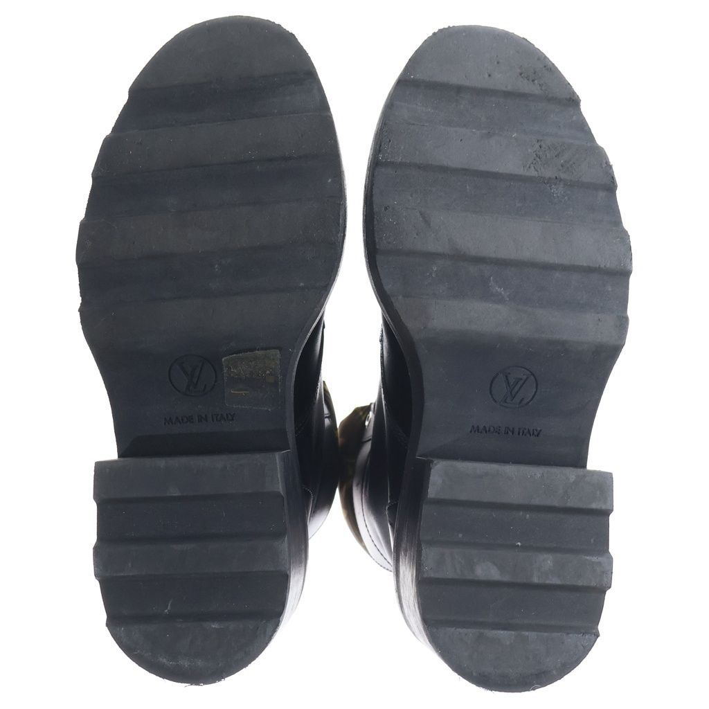Louis Vuitton LV Bob Line Monogram Leather Lace Up Ankle Short Boots Black — view 5