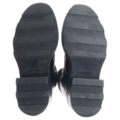 Louis Vuitton LV Bob Line Monogram Leather Lace Up Ankle Short Boots Black — view 5