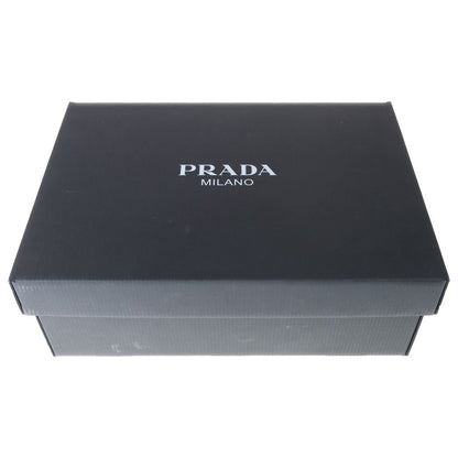 Prada Triangle Logo Leather Sneakers Black — view 6