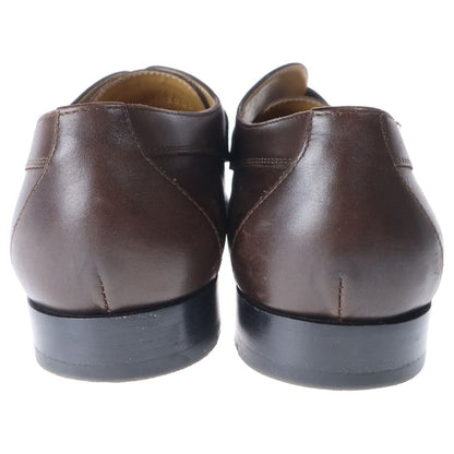 Hermes Single Monk Strap Logo Buckle Leather Dress Business Shoes Brown — view 3