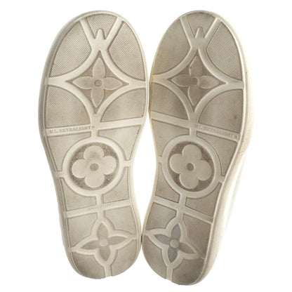 Louis Vuitton Pacific Line LV Logo Plate Suede Leather Slip Ons Sneakers Ivory — view 5