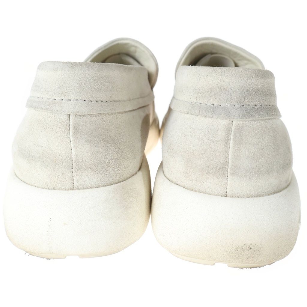 Louis Vuitton Pacific Line LV Logo Plate Suede Leather Slip Ons Sneakers Ivory — view 3
