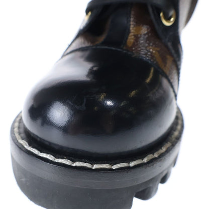 Louis Vuitton LV Star Trail Line Ankle Heels Boots Black Brown — view 6