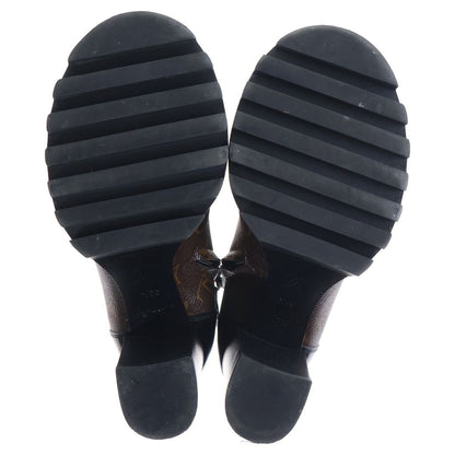 Louis Vuitton LV Star Trail Line Ankle Heels Boots Black Brown — view 5