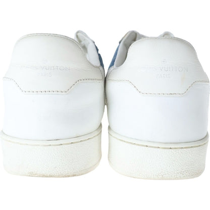 Louis Vuitton Rivoli Line Low Cut Sneakers White Blue Denim Leather 6 — view 3