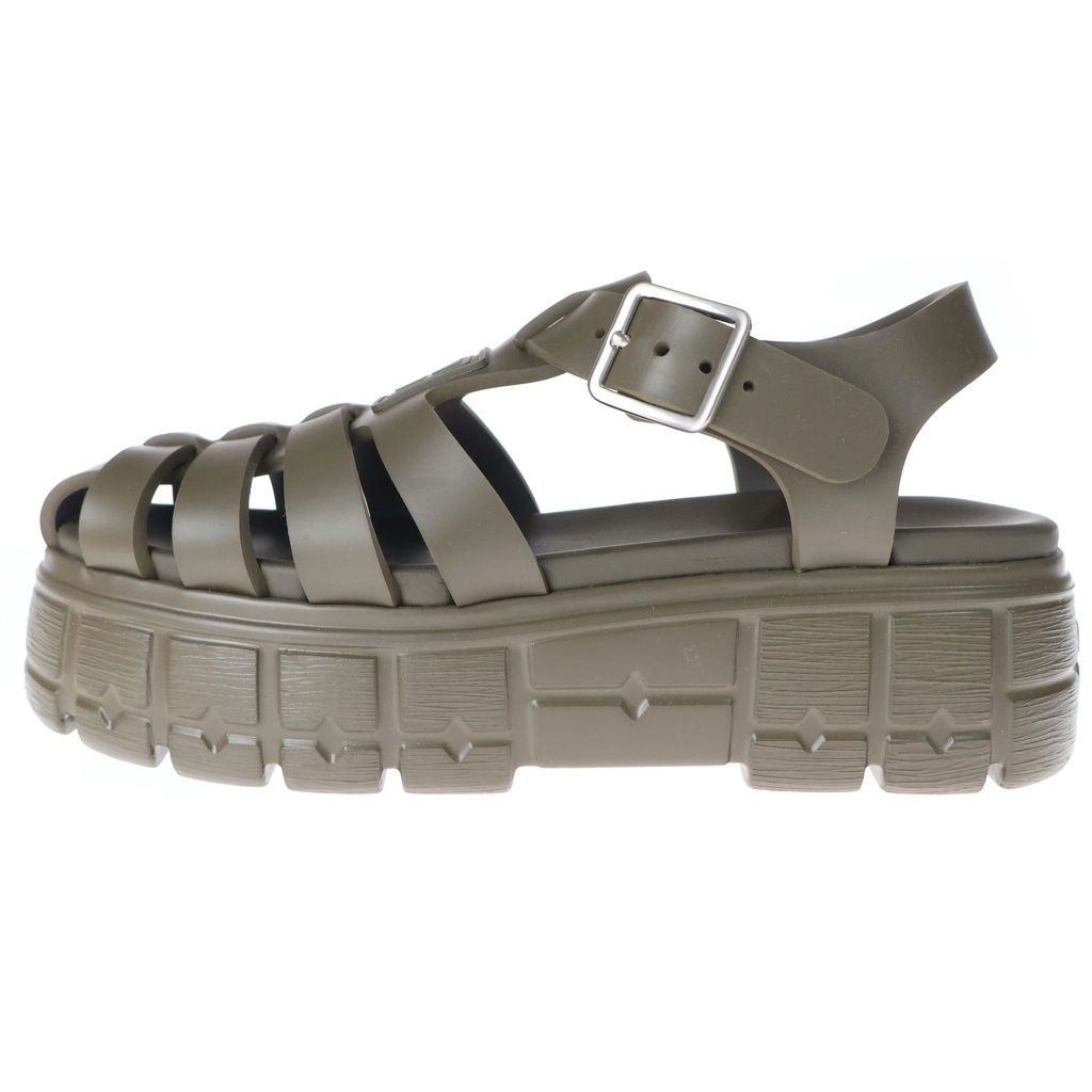 Miu Miu Platform Fisherman Sandals Khaki