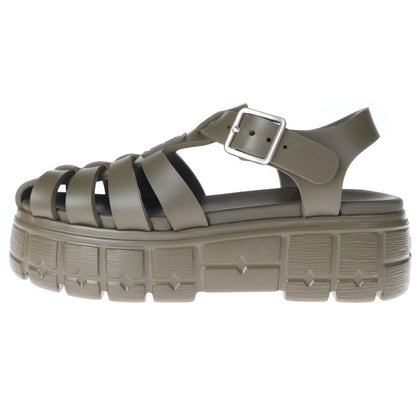 Miu Miu Platform Fisherman Sandals Khaki
