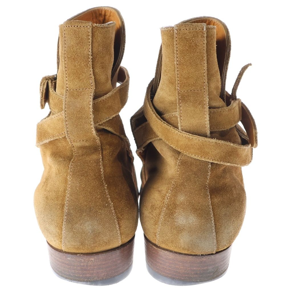 Saint Laurent Paris Short Boots Suede Brown — view 3