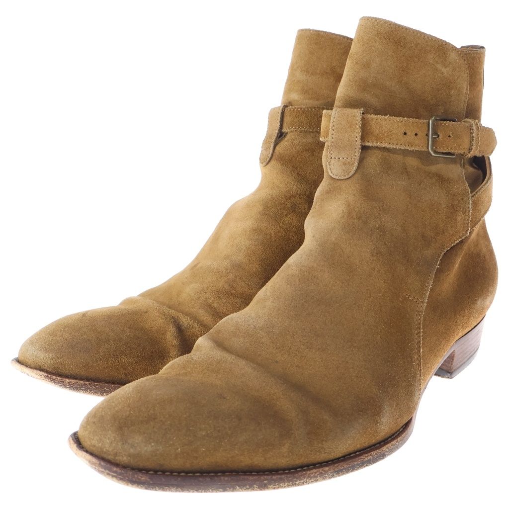 Saint Laurent Paris Short Boots Suede Brown — view 2