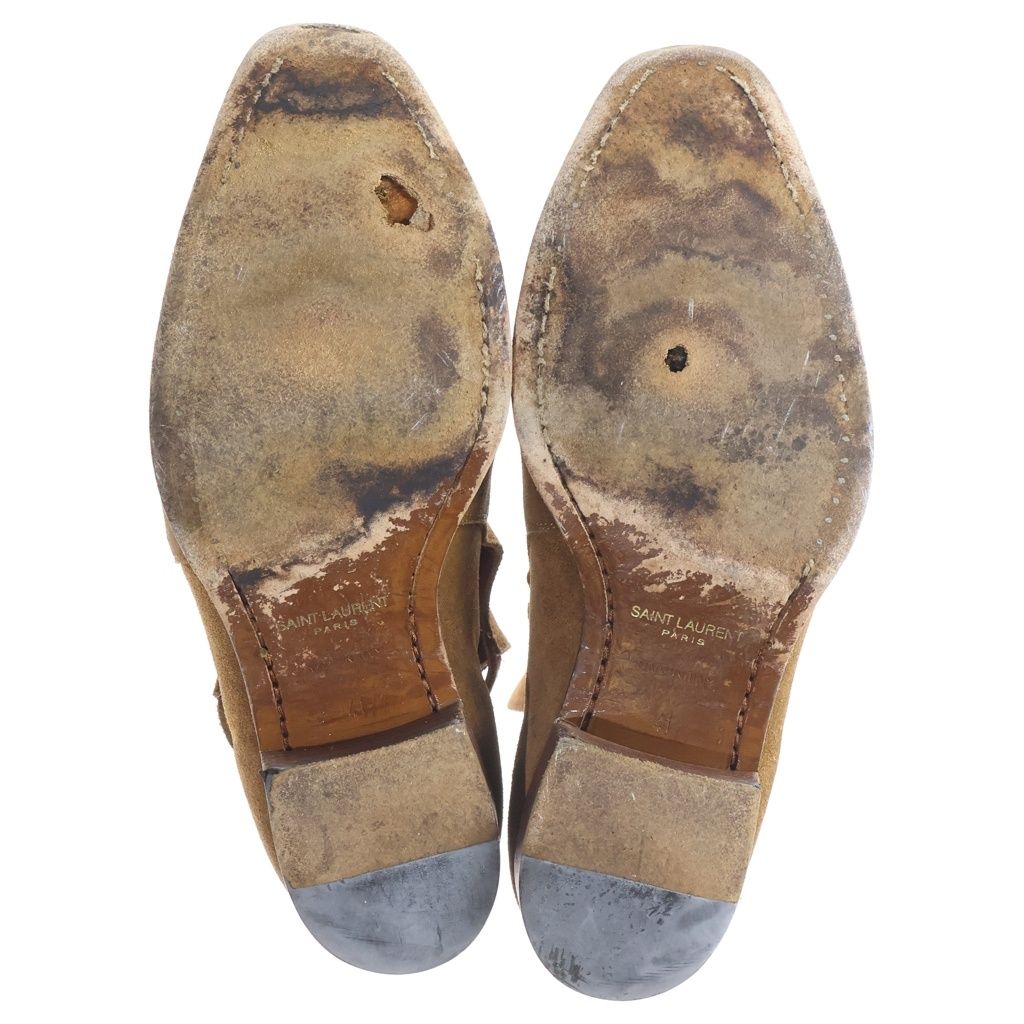 Saint Laurent Paris Short Boots Suede Brown — view 5