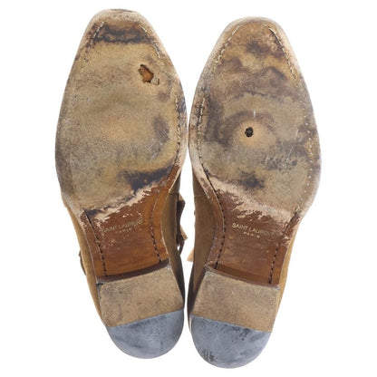 Saint Laurent Paris Short Boots Suede Brown — view 5