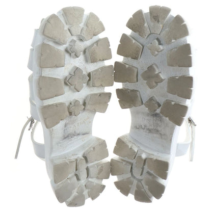 Prada Triangle Logo Monolith Foam Rubber Sandals White — view 5