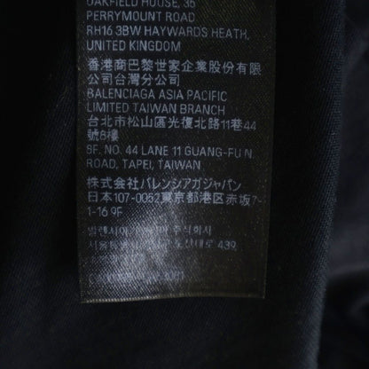 Balenciaga ZL S Double Front T-shirts Paris Print Long Sleeve T-Shirt Black — view 8
