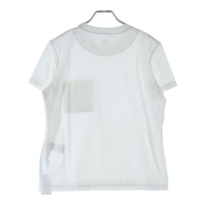 Hermes Logo Mosaic Embroidery Crew Neck Short Sleeve T-Shirt White — view 2