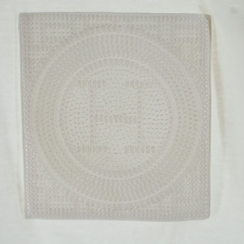 Hermes Logo Mosaic Embroidery Crew Neck Short Sleeve T-Shirt White — view 6