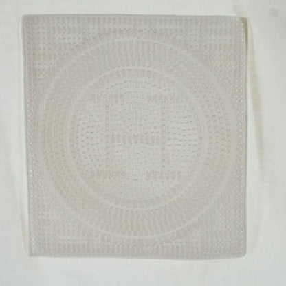 Hermes Logo Mosaic Embroidery Crew Neck Short Sleeve T-Shirt White — view 6