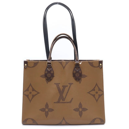 Louis Vuitton On The Go MM Monogram Giant Reverse 2-Way Tote Brown