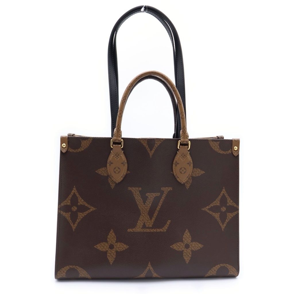 Louis Vuitton On The Go MM Monogram Giant Reverse 2-Way Tote Brown — view 2
