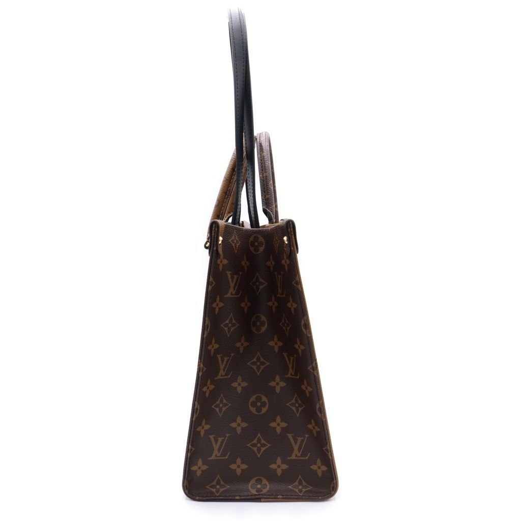 Louis Vuitton On The Go MM Monogram Giant Reverse 2-Way Tote Brown — view 3