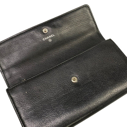 Chanel Wallet Black CC Logo Clover Leather — view 3