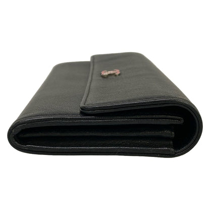 Chanel Wallet Black CC Logo Clover Leather — view 9