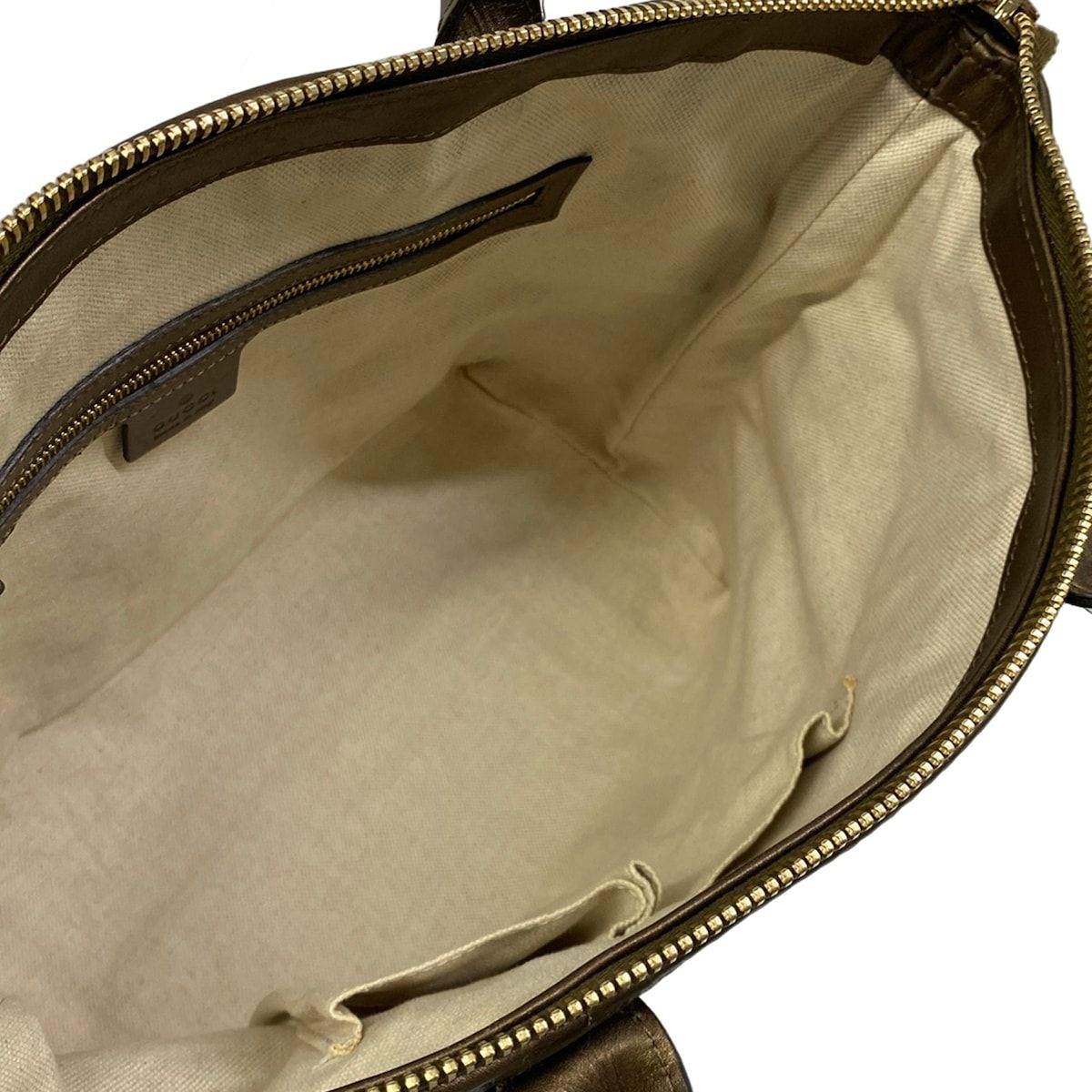 Gucci Handbag Heart Bit Guccissima Line Dark Brown Blanc Leather — view 7