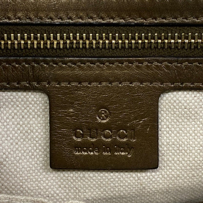 Gucci Handbag Heart Bit Guccissima Line Dark Brown Blanc Leather — view 9