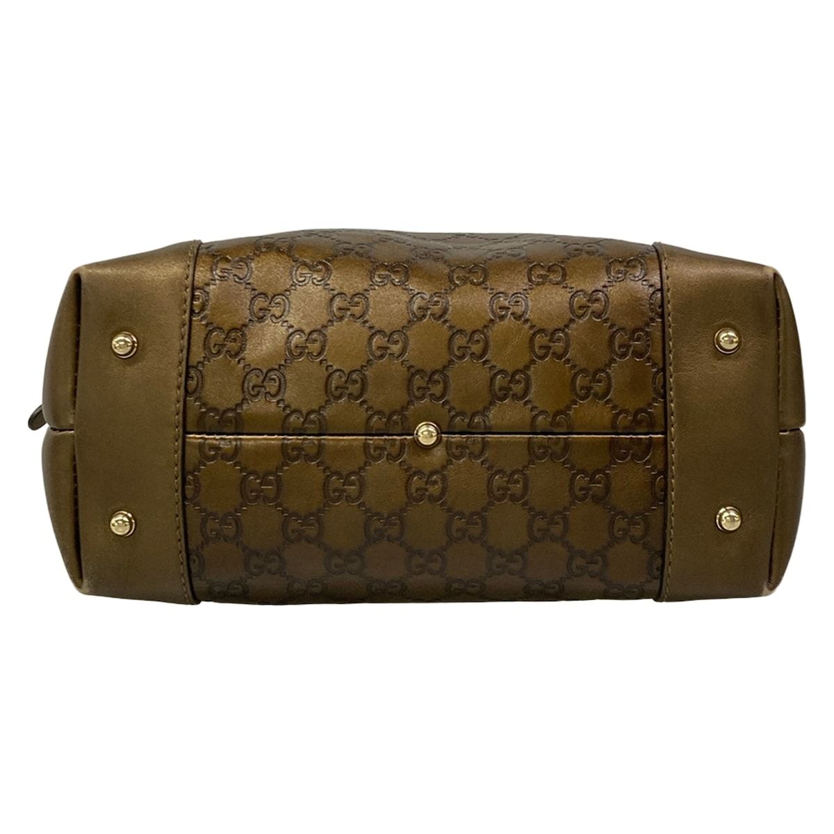 Gucci Handbag Heart Bit Guccissima Line Dark Brown Blanc Leather — view 5