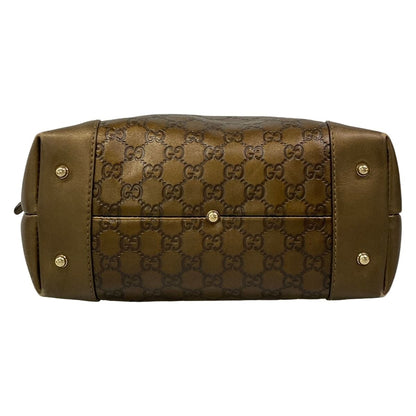 Gucci Handbag Heart Bit Guccissima Line Dark Brown Blanc Leather — view 5